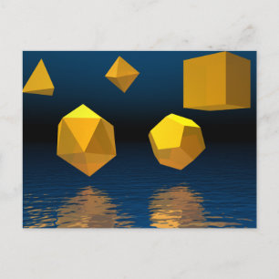 Geometric Solids Postcard