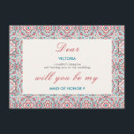 Geometric Sparkles Copper Metallic Bridesmaid Card<br><div class="desc">Beautiful Invitation to celebrate Special occasions and festivals comes with digital and E-invitation as per your request. We would love to replicate our designs to make multiple products like rsvp cards, labels envelopes, and more. Customisation is available for ready to print on request at info@shamaurcreatif@gmail.com. Look Forward to hearing from...</div>