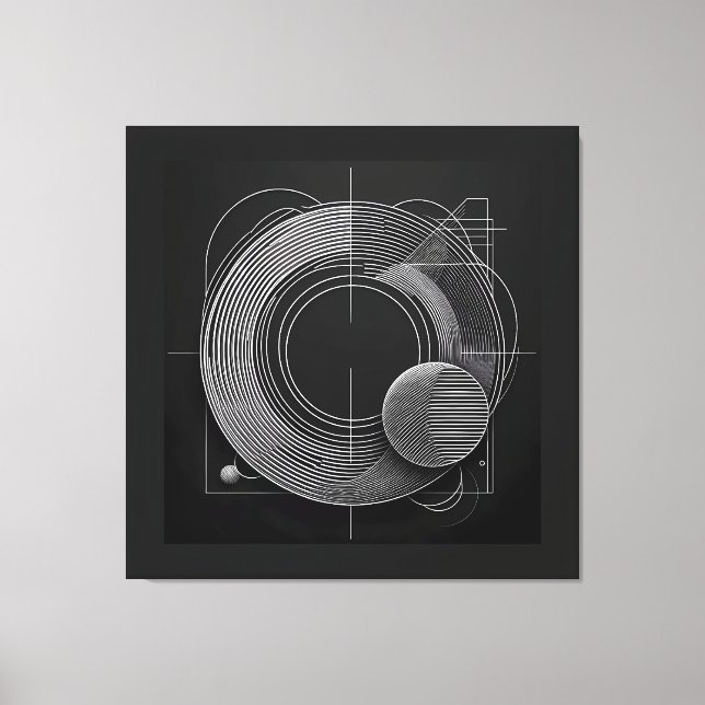 Geometric Sphere Matrix Canvas Print (Front)