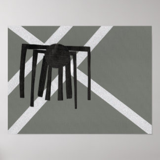 Geometric Spider Design Poster