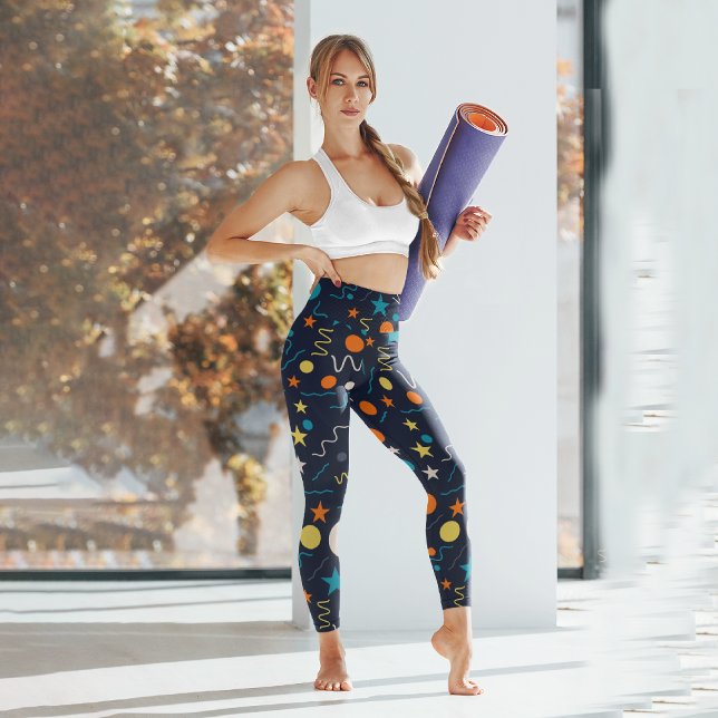 Geometric Splash Capri Leggings (Creator Uploaded)