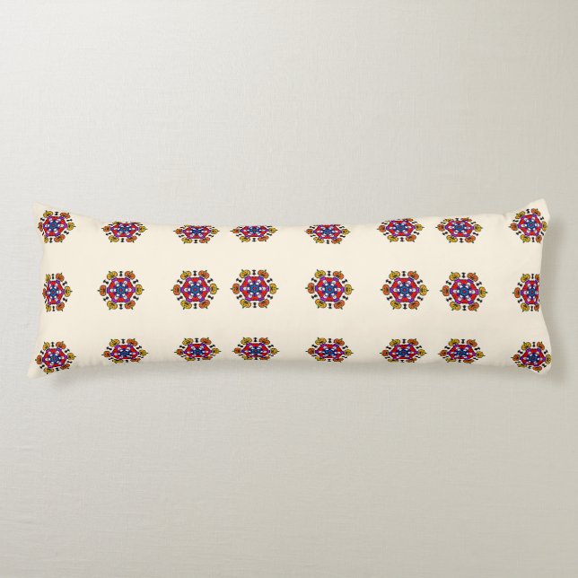 Geometric Spooky Floral Body Cushion (Front)