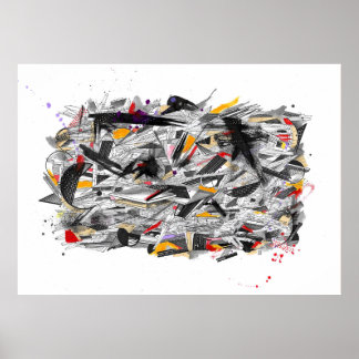 Geometric spray poster