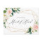 Geometric Spring Blooms Be My Maid of Honour Card