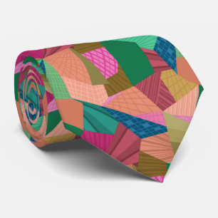 Geometric Spring Fields Neck Tie