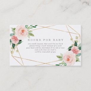 Geometric Spring Romance Books for Baby Card