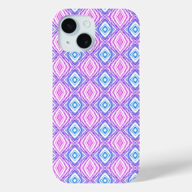 Geometric Square & Diamond Case-Mate iPhone Case (Back)
