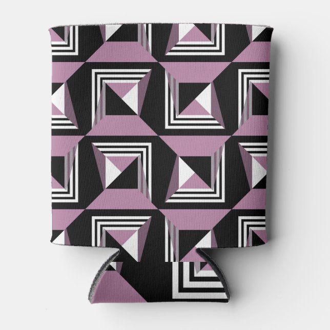 Geometric square pattern, seamless design. can cooler (Front)