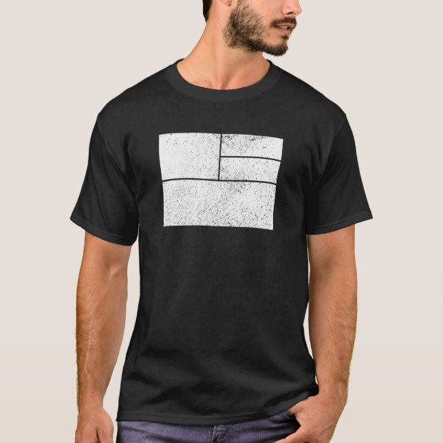 Geometric Square Rectangles Shapes Geometry Distre T-Shirt (Front)