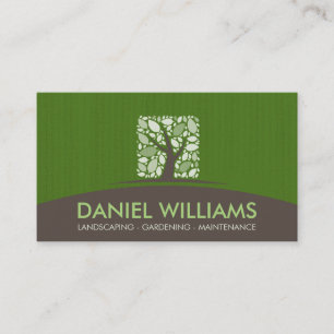 Geometric Square Tree Business Card