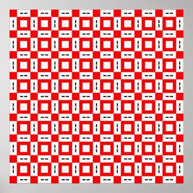 Geometric Squares and Rectangles Pattern Poster (Front)