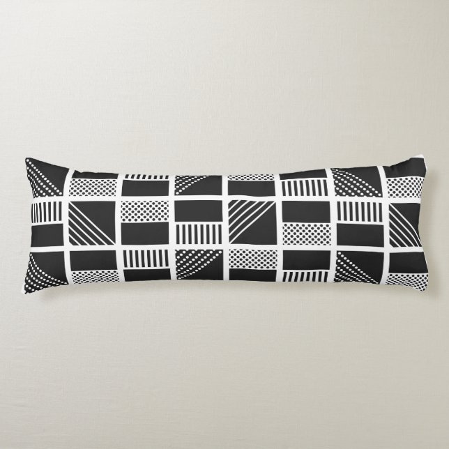 Geometric Squares body pillow (Front)