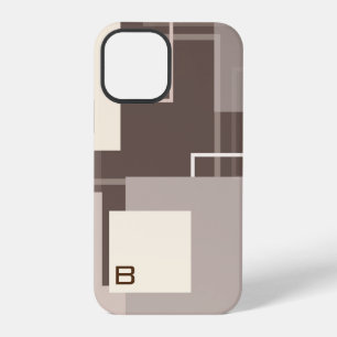 Geometric Squares - Chocolate and Cream iPhone 12 Pro Case