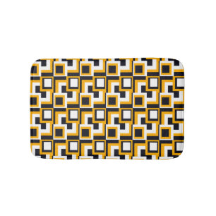 Geometric Squares: Seamless Print Bath Mat