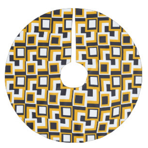 Geometric Squares: Seamless Print Brushed Polyester Tree Skirt
