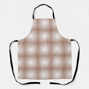 Geometric Squares with Mocha Mousse Gradient White Apron