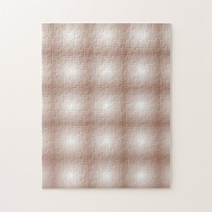 Geometric Squares with Mocha Mousse Gradient White Jigsaw Puzzle