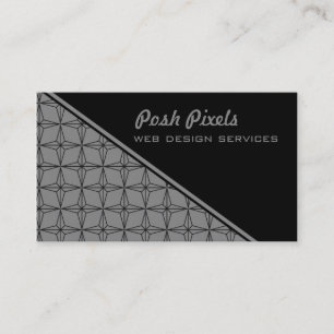 Geometric Star Business Card, Light Grey Card