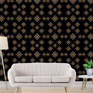 Geometric Star-like Petal Flower Repeating Wallpaper