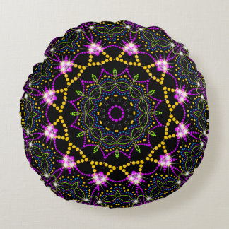 Geometric Star Night Princess Round Cushion