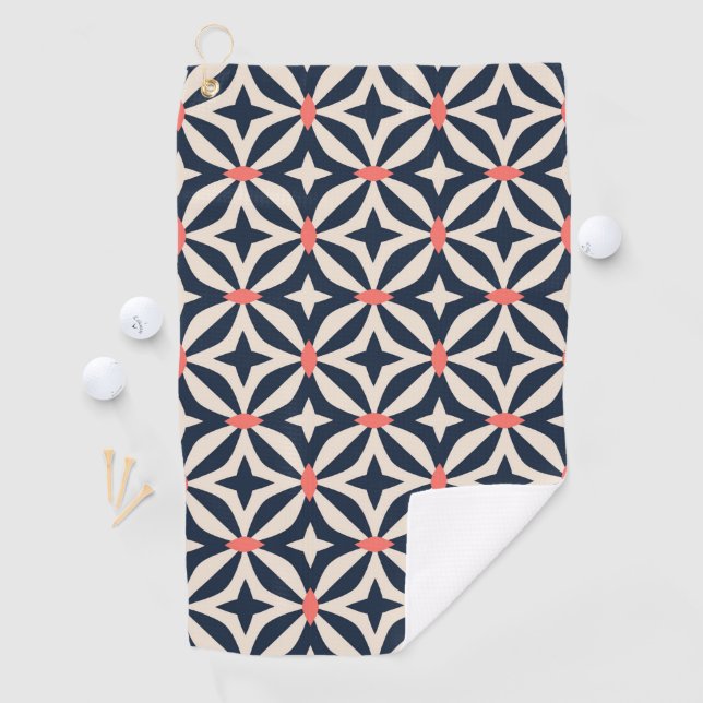 Geometric Star Pattern Golf Towel (InSitu)
