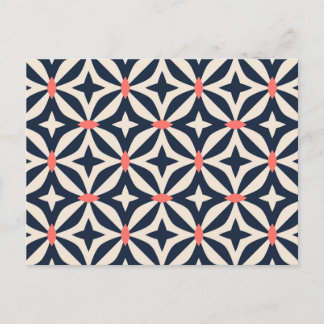Geometric Star Pattern Holiday Postcard