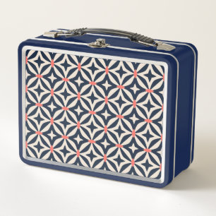 Geometric Star Pattern Metal Lunch Box