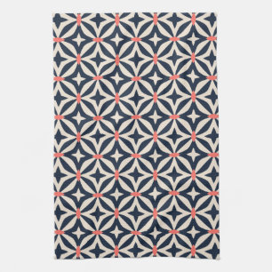 Geometric Star Pattern Tea Towel
