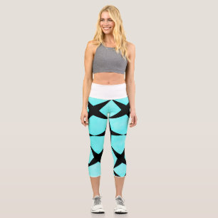 Geometric Stars Capri Leggings