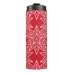 Geometric stars, vintage seamless pattern, chris thermal tumbler
