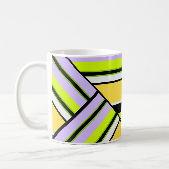 Geometric, stripe coffee mug (Left)