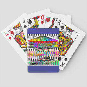 Geometric Structure Blue Playing Cards