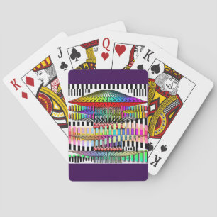 Geometric Structure Purple Playing Cards