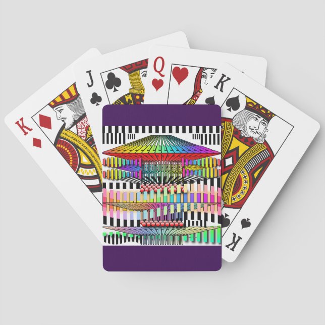 Geometric Structure Purple  Playing Cards (Back)