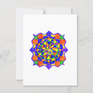 Geometric style postcard