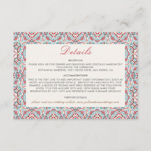 Geometric Style Sparkles Copper Metallic Wedding Enclosure Card