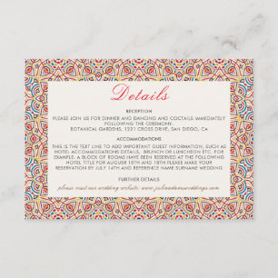 Geometric Style Sparkles Copper Metallic Wedding Enclosure Card
