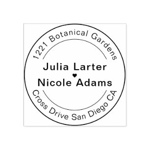 Geometric Style Sparkles Copper Metallic Wedding Rubber Stamp