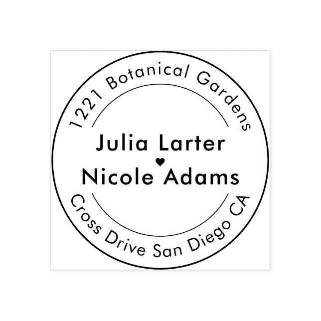 Geometric Style Sparkles Copper Metallic Wedding Rubber Stamp (Imprint)