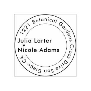 Geometric Style Sparkles Copper Metallic Wedding Rubber Stamp