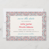 Geometric Style Sparkles Copper Metallic Wedding