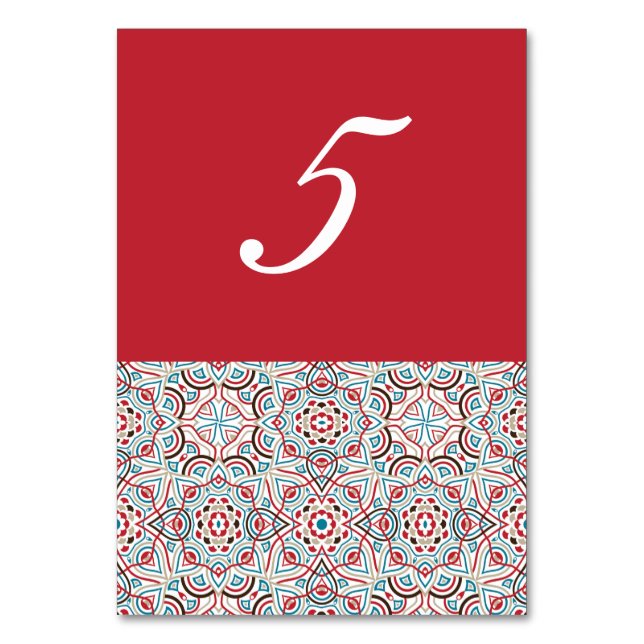 Geometric Style Sparkles Copper Metallic Wedding Table Number (Front)