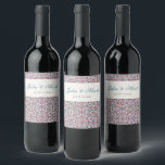 Geometric Style Sparkles Copper Metallic Wedding Wine Label<br><div class="desc">Beautiful Invitation to celebrate Special occasions and festivals comes with digital and E-invitation as per your request. We would love to replicate our designs to make multiple products like rsvp cards, labels envelopes, and more. Customisation is available for ready to print on request at info@shamaurcreatif@gmail.com. Look Forward to hearing from...</div>