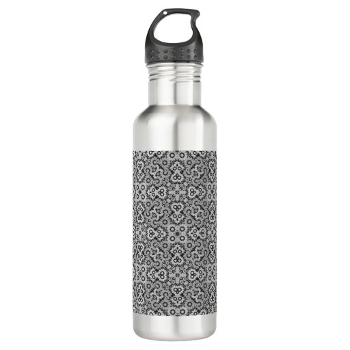 Image of Geometric Stylised Floral Pattern 710 Ml Water Bottle