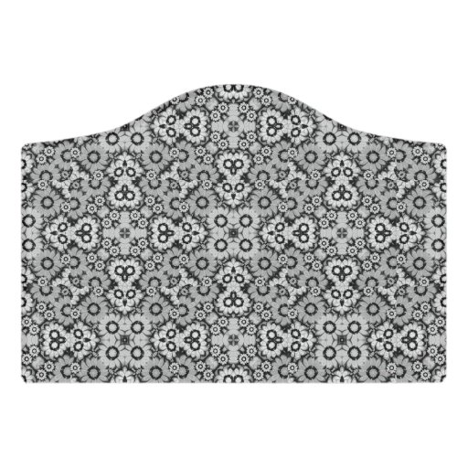 Image of Geometric Stylised Floral Pattern Door Sign