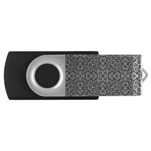 Image of Geometric Stylised Floral Pattern Usb Flash Drive