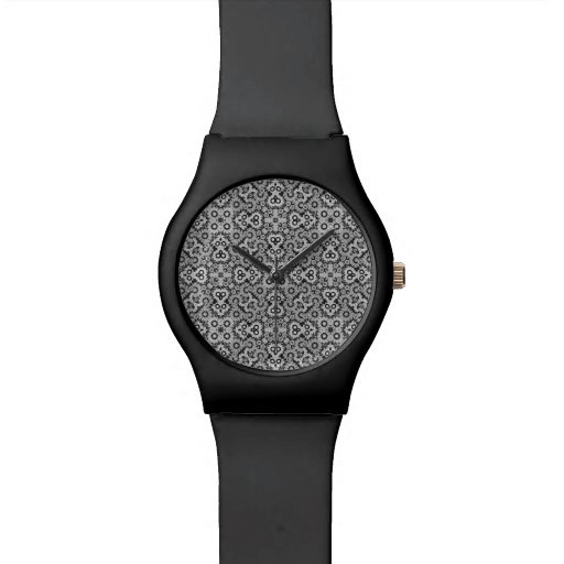 Image of Geometric Stylised Floral Pattern Watch