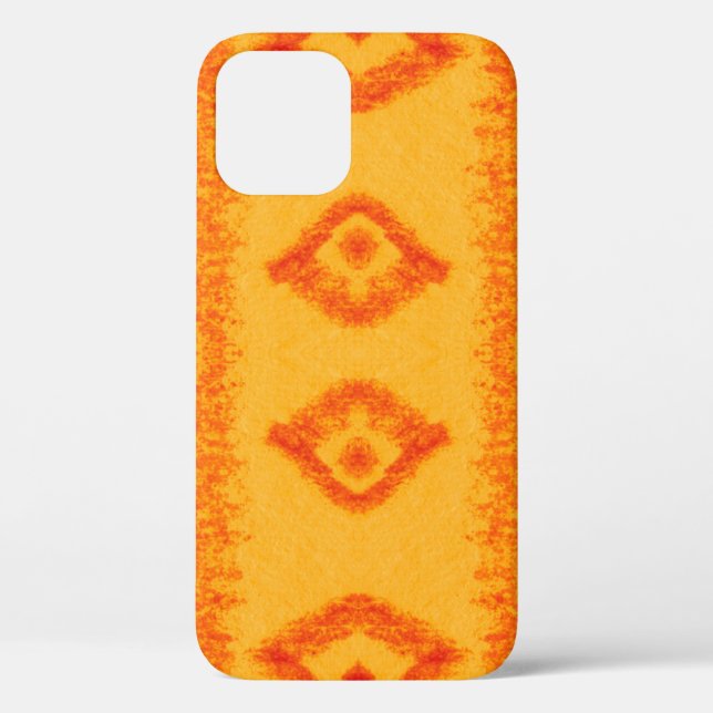 Geometric Stylish Blue and Green Ethinc Pattern De Case-Mate iPhone Case (Back)
