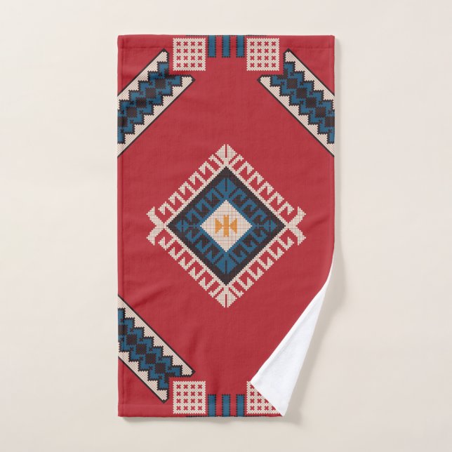Geometric stylish classic cute-trendy colourful  hand towel (Hand Towel)