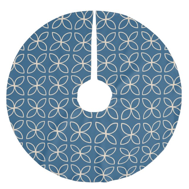 Geometric, stylish vintage background. brushed polyester tree skirt (Front)